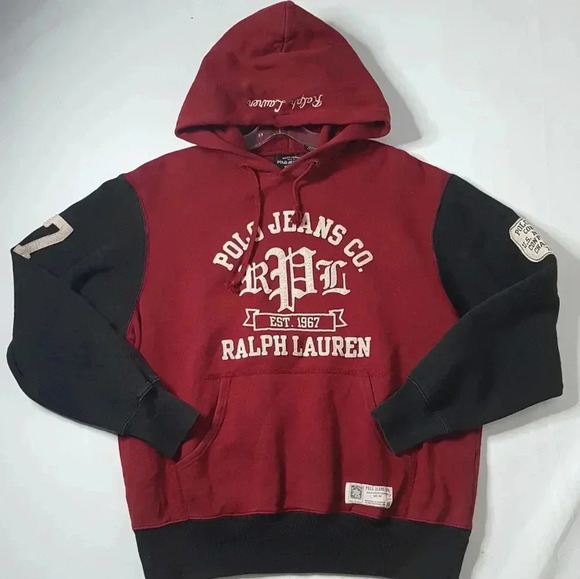 Lauren Ralph Lauren Other - Ralph Lauren by Polo JeansSz M  Hooded Sweatshirt Zip Pocket 3D  Graphic